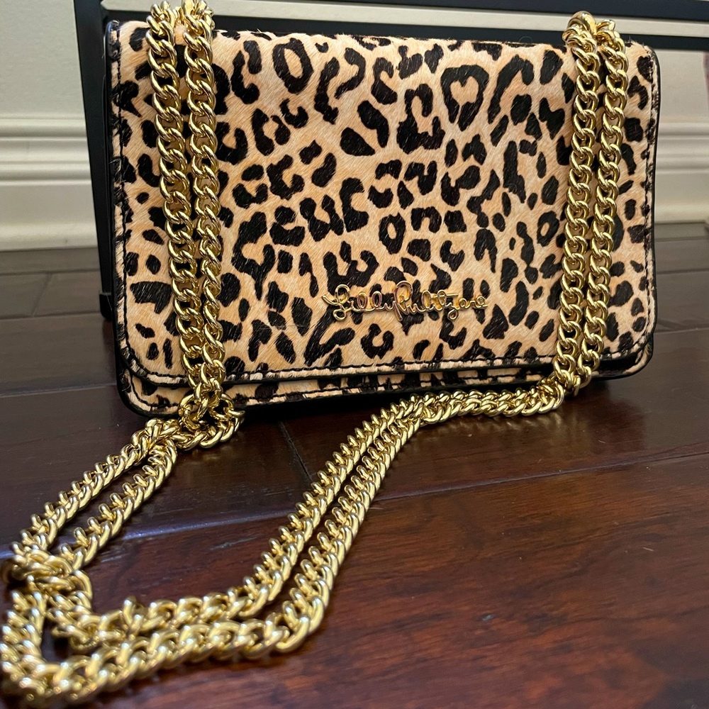 Lilly Pullitzer leopard print crossbody bag